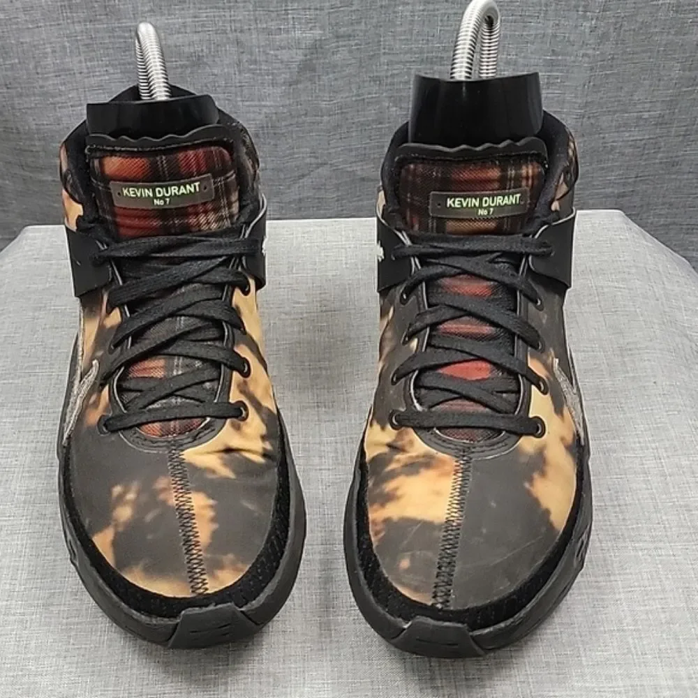 Nike KD 13 Bleach Plaid Black White Onyx DA0895-005  Men's Size 9.5